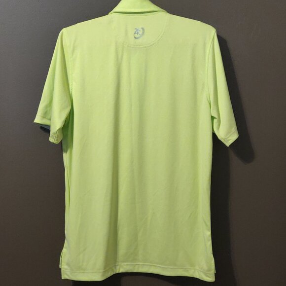 Zero Restriction Tour Series Golf Polo Neon Yellow Dalhousie Logo SIZE MEDIUM - Picture 3 of 7